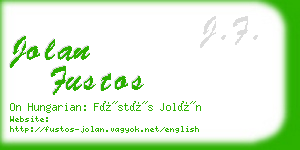 jolan fustos business card